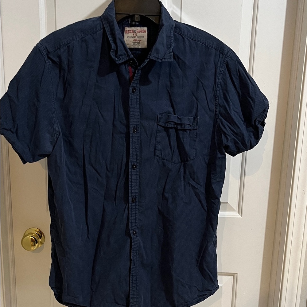 Hudson & Barrow men's Navy Blue Shirt size large